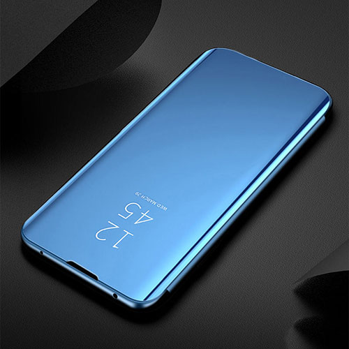 Leather Case Stands Flip Mirror Cover Holder M03 for Samsung Galaxy S20 Plus 5G Blue