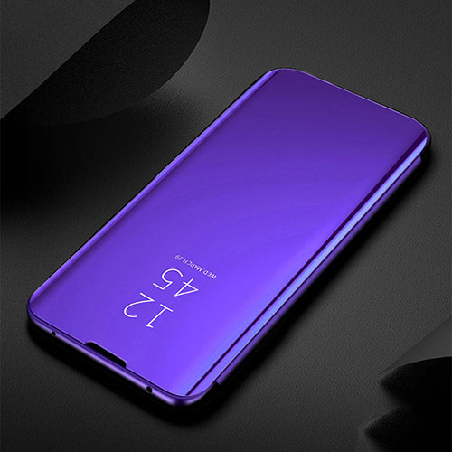 Leather Case Stands Flip Mirror Cover Holder M03 for Samsung Galaxy S20 Ultra 5G Purple