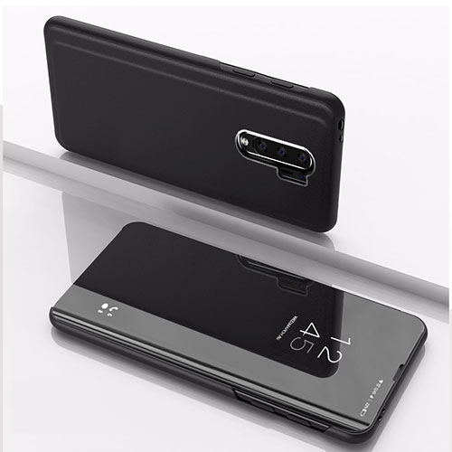 Leather Case Stands Flip Mirror Cover Holder QH1 for Xiaomi Redmi 9 Black