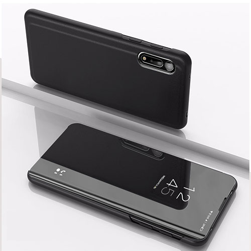 Leather Case Stands Flip Mirror Cover Holder QH1 for Xiaomi Redmi 9AT Black