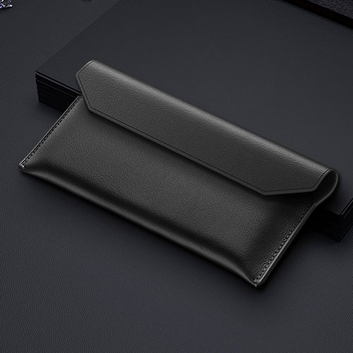 Leather Wristlet Wallet Handbag Case for Samsung Galaxy Z Fold4 5G Black