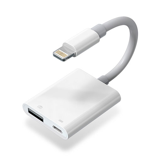 Lightning to USB OTG Cable Adapter H01 for Apple iPhone 14 Pro White