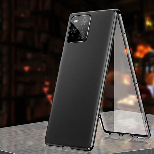 Luxury Aluminum Metal Cover Case 360 Degrees for Oppo Find X3 Pro 5G Black