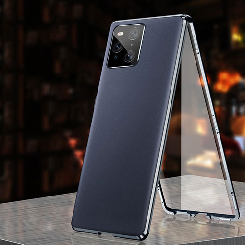 Luxury Aluminum Metal Cover Case 360 Degrees for Oppo Find X3 Pro 5G Blue