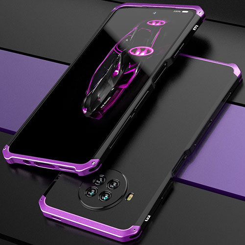 Luxury Aluminum Metal Cover Case 360 Degrees for Xiaomi Mi 10i 5G Purple