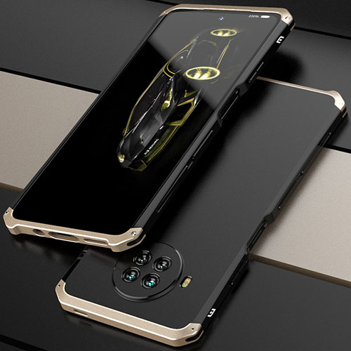 Luxury Aluminum Metal Cover Case 360 Degrees for Xiaomi Mi 10T Lite 5G Gold and Black