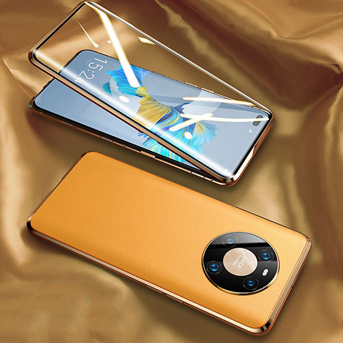 Luxury Aluminum Metal Cover Case 360 Degrees K02 for Huawei Mate 40 Pro Yellow