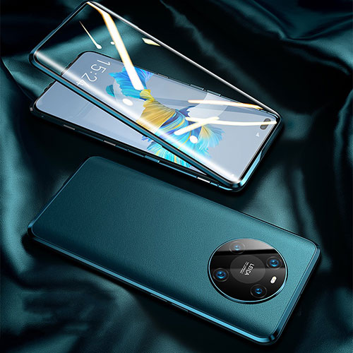 Luxury Aluminum Metal Cover Case 360 Degrees K02 for Huawei Mate 40E Pro 5G Cyan