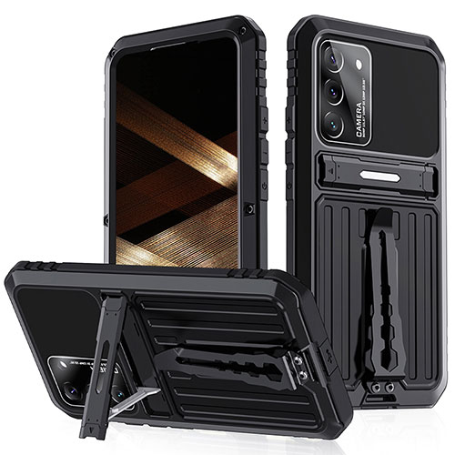 Luxury Aluminum Metal Cover Case 360 Degrees LK1 for Samsung Galaxy S22 5G Black