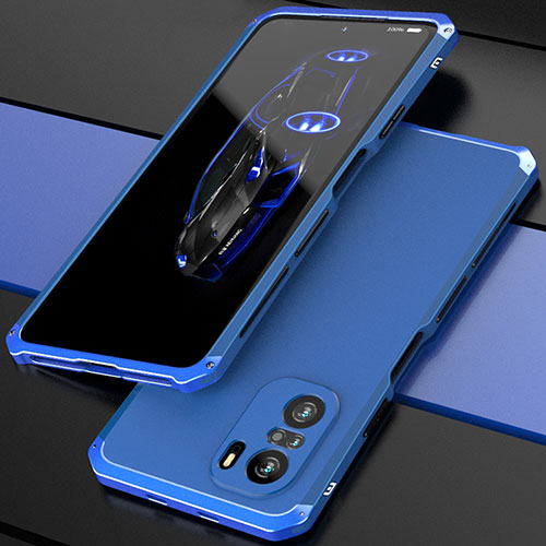 Luxury Aluminum Metal Cover Case 360 Degrees P01 for Xiaomi Mi 11X Pro 5G Blue