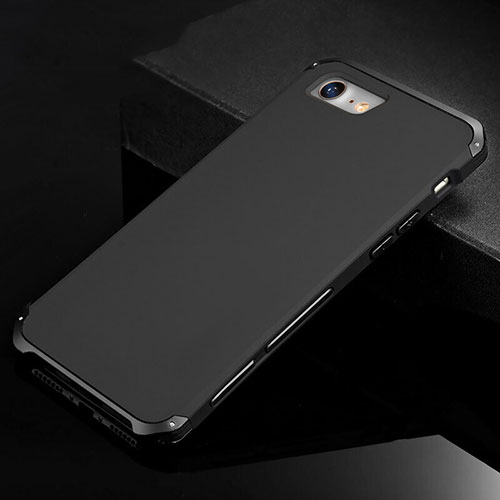 Luxury Aluminum Metal Cover Case for Apple iPhone 8 Black