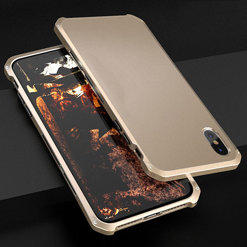 Luxury Aluminum Metal Cover Case for Apple iPhone X Gold