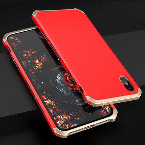 Luxury Aluminum Metal Cover Case for Apple iPhone X Rose Gold