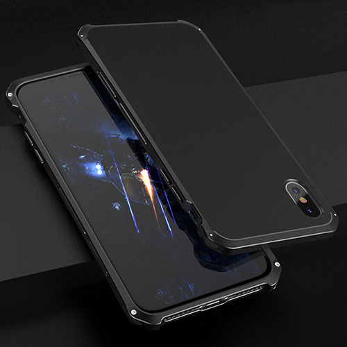Luxury Aluminum Metal Cover Case for Apple iPhone Xs Black