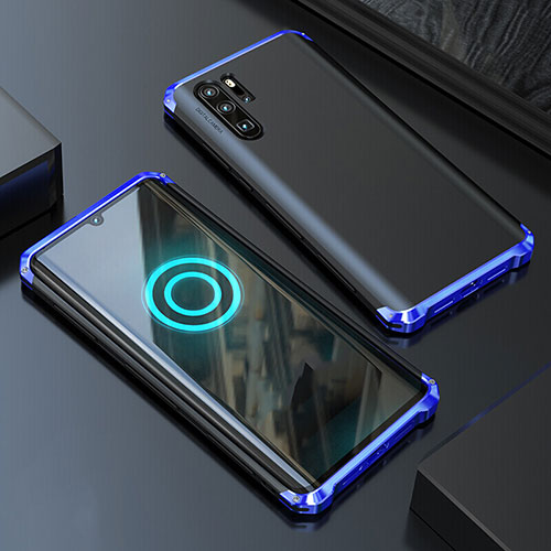 Luxury Aluminum Metal Cover Case for Huawei P30 Pro Blue