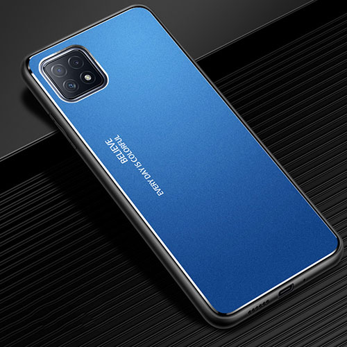 Luxury Aluminum Metal Cover Case for Oppo A73 5G Blue