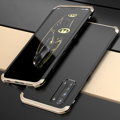 Luxury Aluminum Metal Cover Case for Oppo Find X2 Lite Gold and Black