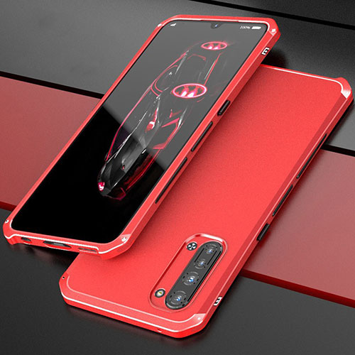 Luxury Aluminum Metal Cover Case for Oppo Find X2 Lite Red