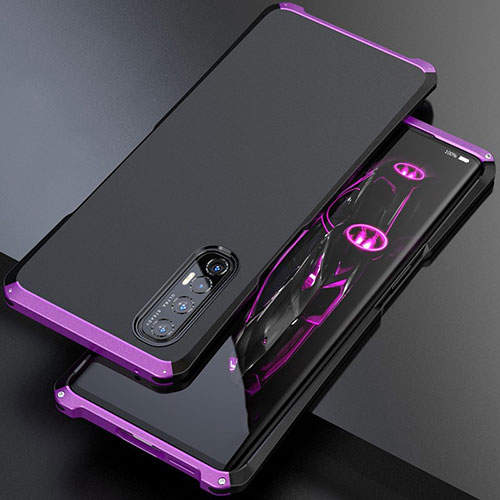 Luxury Aluminum Metal Cover Case for Oppo Reno3 Pro Purple