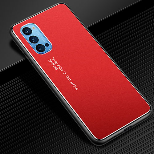 Luxury Aluminum Metal Cover Case for Oppo Reno4 Pro 5G Red
