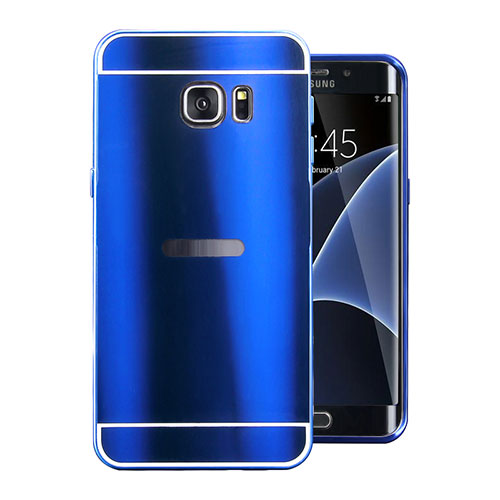 Luxury Aluminum Metal Cover Case for Samsung Galaxy S7 Edge G935F Blue