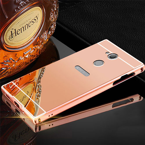 Luxury Aluminum Metal Cover Case for Sony Xperia XA2 Ultra Rose Gold