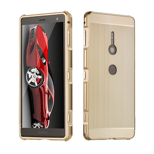 Luxury Aluminum Metal Cover Case for Sony Xperia XZ2 Gold