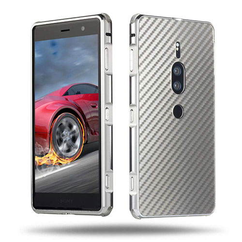 Luxury Aluminum Metal Cover Case for Sony Xperia XZ2 Premium Silver