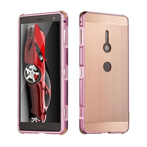 Luxury Aluminum Metal Cover Case for Sony Xperia XZ2 Rose Gold