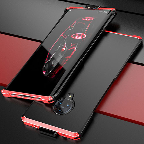 Luxury Aluminum Metal Cover Case for Vivo Nex 3 5G Red and Black