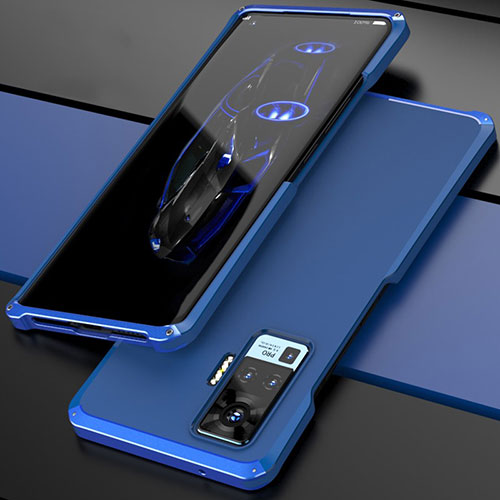 Luxury Aluminum Metal Cover Case for Vivo X51 5G Blue