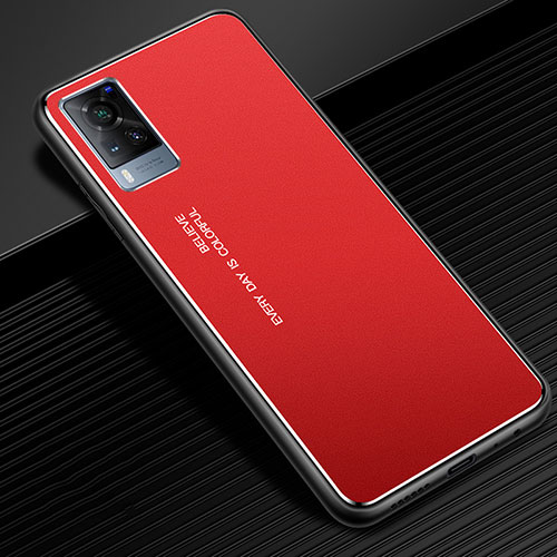 Luxury Aluminum Metal Cover Case for Vivo X60 5G Red