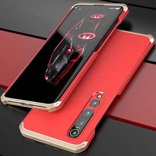 Luxury Aluminum Metal Cover Case for Xiaomi Mi 10 Pro Gold and Red