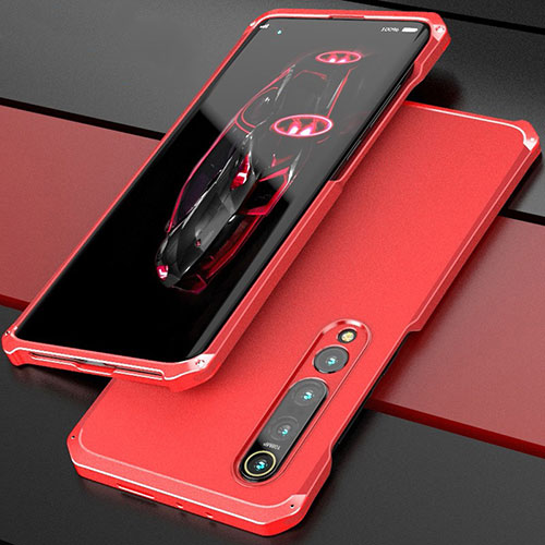 Luxury Aluminum Metal Cover Case for Xiaomi Mi 10 Pro Red