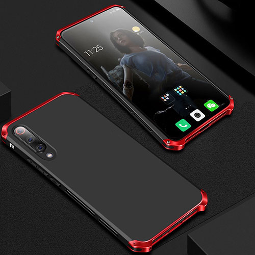 Luxury Aluminum Metal Cover Case for Xiaomi Mi 9 Red and Black