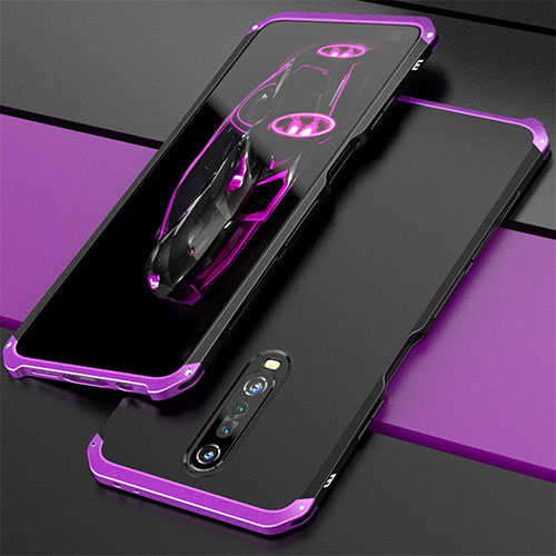 Luxury Aluminum Metal Cover Case for Xiaomi Poco X2 Purple