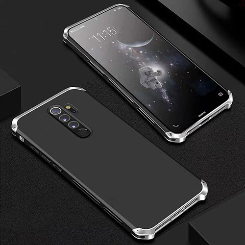 Luxury Aluminum Metal Cover Case for Xiaomi Redmi Note 8 Pro Silver
