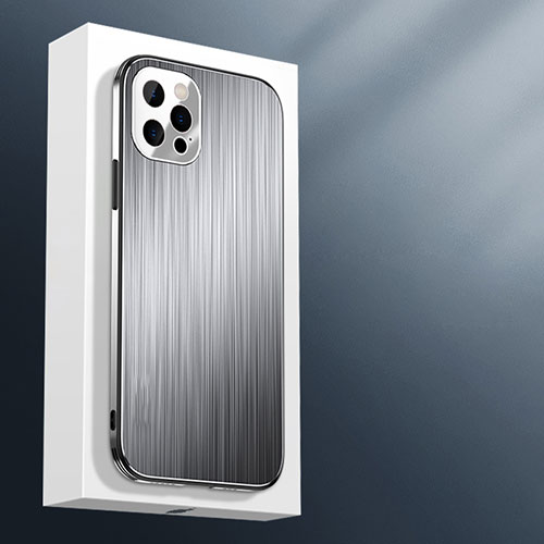 Luxury Aluminum Metal Cover Case M01 for Apple iPhone 14 Pro Max Silver