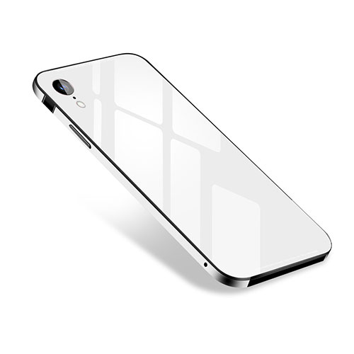 Luxury Aluminum Metal Cover Case M01 for Apple iPhone XR White