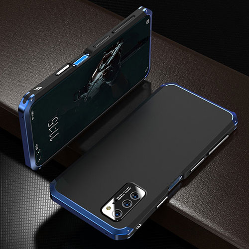 Luxury Aluminum Metal Cover Case M01 for Huawei Honor View 30 5G Blue and Black
