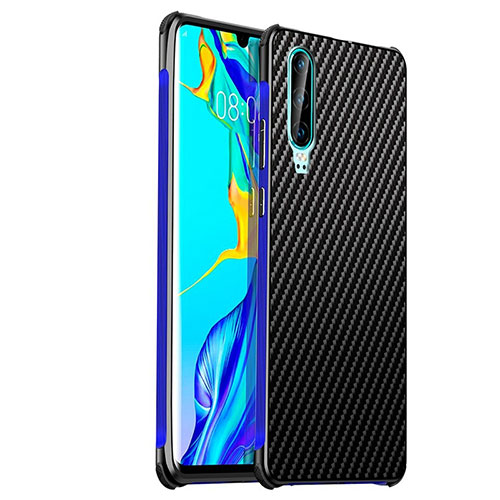 Luxury Aluminum Metal Cover Case M01 for Huawei P30 Blue