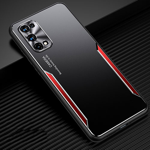 Luxury Aluminum Metal Cover Case M01 for Realme X7 Pro 5G Red