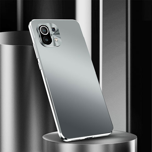 Luxury Aluminum Metal Cover Case M01 for Xiaomi Mi 11 5G Silver