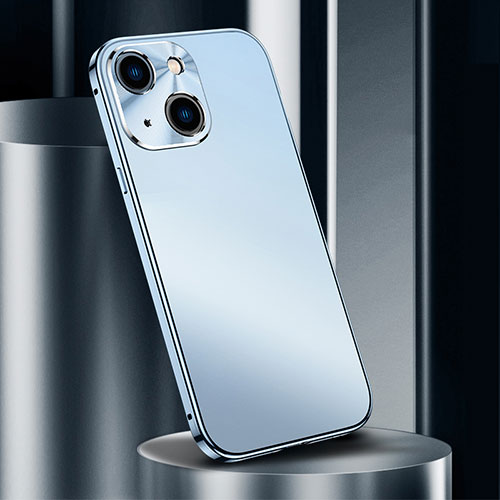 Luxury Aluminum Metal Cover Case M02 for Apple iPhone 14 Blue