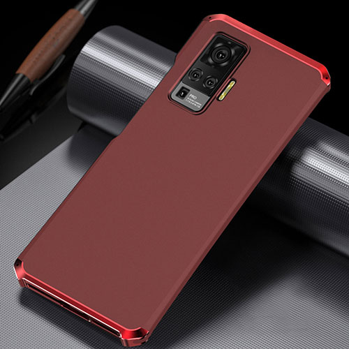 Luxury Aluminum Metal Cover Case M02 for Vivo X51 5G Red