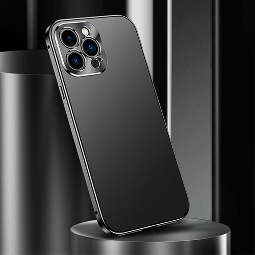 Luxury Aluminum Metal Cover Case M03 for Apple iPhone 14 Pro Max Black