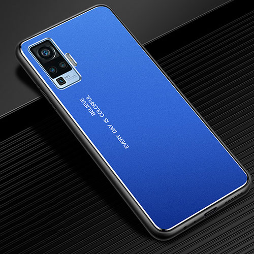 Luxury Aluminum Metal Cover Case M03 for Vivo X50 Pro 5G Blue