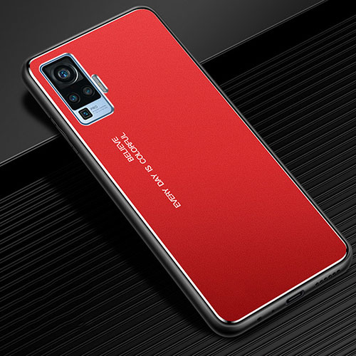 Luxury Aluminum Metal Cover Case M03 for Vivo X51 5G Red
