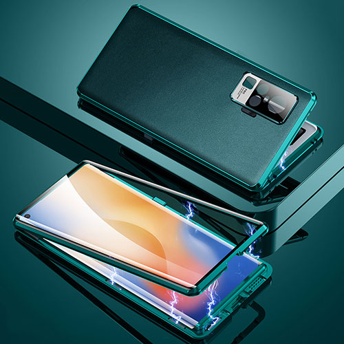 Luxury Aluminum Metal Cover Case M04 for Vivo X50 Pro 5G Cyan
