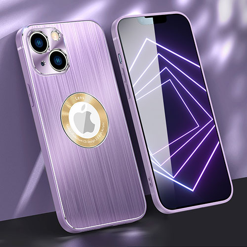 Luxury Aluminum Metal Cover Case M08 for Apple iPhone 14 Plus Purple